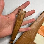 Hobo International Wallet Striped Zip Card Holder Clutch Tan Orange White Cute Photo 2