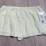 Vanilla Star Jeans Vanilla Star Yellow Linen Blend Ruffle Skort Women's XL Extra Large Shorts Skirt Photo 0