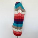 Vintage sheep hair dress sweater SMALL multi Long Sleeve comfy cozy crew neck Blue Photo 4