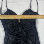 Sexy Ruched Hourglass Black Dress Rhinestones 5/6 Formal Prom Evening Gown Photo 4