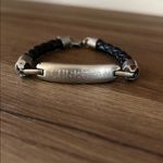 Vintage Speidel ID bracelet CHRISTIAN and Good night Black Photo 1