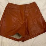 TCEC  Leather Shorts Faux Photo 0