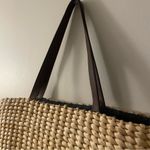Woven Tote Bag with American Flag Design Tan Photo 4