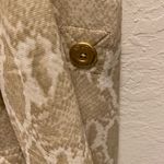 St. John Beige & White Animal Print Silk Blend Windbreaker Jacket Size P Photo 7