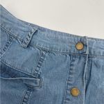 Sugar Lips Skirt Denim Button Up Mini Soft Casual Comfy Summer Chambray SZ Large Photo 5