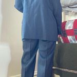 Max Mara Vintage Italian Wool Black Pinstripe Suit // Size 32” waist Photo 2