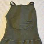 Free People NEW! $88  Movement Good Karma High Neck Runsie Shorts XS/S Moss Green Photo 4