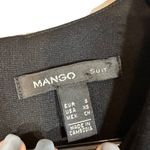 Mango  Black Lace Applique Short Sleeve Formal Sheath Dress Women Sz XS Photo 6