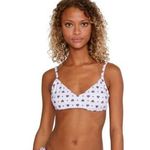 RVCA Foulard Underwire Bikini Top V Neck Geometric Purple L/12 Photo 0
