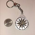 Silver Tone Star of David Keychain Key Holder Photo 1