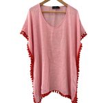 Tuckernuck Pomander Place Katie Caftan PomPom Cover Up Pink Size Small/ Medium Photo 1