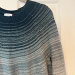 J. Jill Tunic Sweater Dress Sz LG Ombré Blue Green Gray Teacher Casual Lagenlook Photo 2