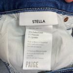 Paige  Stella High Rise Modern Straight Leg Jeans Soleil Destructed Sz 32/14 $239 Photo 12