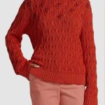 Loro Piana  Valencia Cable Knit Cotton Sweater In Orange size M Photo 5