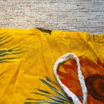 Boho Crochet Top Silk Maxi Dress Yellow Summer Bohemian Womens XL Floral Resort Photo 4