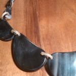 Natural Brown and Black Genuine Buffalo Horn Necklace Photo 6