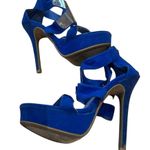 Anne Michelle Blue and Silver Women's High Heel Shoes Photo 3