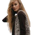 Betsey Johnson Gray Faux Fur Vest Photo 1