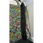 Vintage Boho Beaded Shoulder Bag Multi Color Flower 70's Fringe Festival Bag Black Photo 10