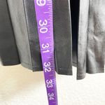 Flying Tomato  Women's Black Faux Leather Belted Pleated Maxi Skirt Size Large Photo 5