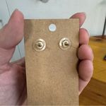 Cluster faux pearl grape style dangle pierced earrings White Photo 1