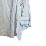 Nic+Zoe Top Womens Large White Bell Sleeves Linen Blend Blouse Photo 3