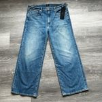 Edwin Marli Wide Leg Ankle Length Women's Jeans Size 32 Medium Wash NWT Blue Photo 3