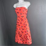 Free People FP Sunshine Of Your Love Strapless Parrot Bird Dress Womens Small 6 Photo 4