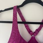 Athleta Advance Printed Sports Bra Fiji Magnolia Pink Animal Striped Zebra 36D Photo 2