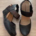 Pierre Dumas  Enya black wedges 8 NWOT Photo 0