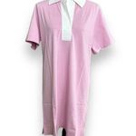 Everlane New  Organic Cotton Polo Short Sleeve Dress Mauve White Collar Small Photo 1