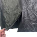 ZARA Women's Vegan Faux Leather Blazer Black Single Button Closure Medium Butter Photo 11