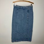 SheIn  Y2K style button front denim straight pencil skirt women size 8/10 trendy‎ Photo 2