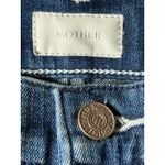 Mother Rascal Slit Flip Jeans Womens 24 Blue Denim High Waisted Raw Hem Slim Photo 2