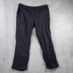 LL Bean Cargo Pants Women 18 Straight Leg Black Hiking Travel Outdoors Utility Photo 0