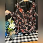 White House | Black Market White House Black Market Floral Velvet Burnout Cold Shoulder Top Photo 1