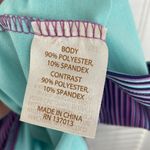 Tehama Athleisure Fit and Flare Mini Blue & Purple Stripes Tennis Preppy Dress S Photo 6