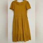 Anthropologie By Moth Mustard Sweater Wrap Puff Sleeve Mini Dress With Pockets Photo 7