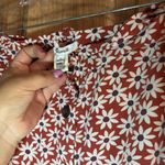 Madewell women’s orange and White Mini Pencil Skirt size L Photo 2