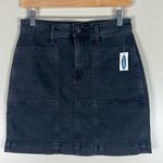 Old Navy  NWT High Waisted Utility Pocket Black Jean Skirt Photo 0