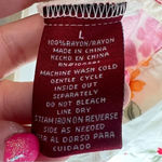 Caribbean Joe Women's  Hawaiian Short Sleeve Button Down Shirt Hibiscus Floral L Photo 4