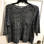 Style & Co  Supima Cotton Animal Print Knit 3/4 Sleeve Top Plus Size 2X Photo 0
