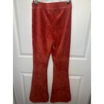 Aerie Groove On Coral Ribbed High Waisted Velour Flare Pant Gold Small Short Photo 1