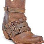 Latigo Anthro  Paz Braid Booties Boho Brown Leather Western Boots Women’s Size 10 Photo 0