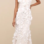 Elliatt NEW NWT  Kore 3D Floral Appliqué Mermaid Maxi Gown White & Beige Photo 0