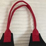 Little Kitty Felt Bag. NWOT Black with White Kitty. Bag is black/ red handle. Photo 3