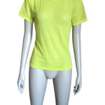 Victoria's Secret Victoria’s Secret Neon Yellow Mesh Short Sleeve Top Photo 0