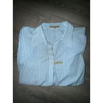 Alex Marie Multi Color Wrinkle Free Striped Button Down Shirt Women's Size 18W Photo 1