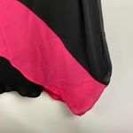 DKNY Black Pink Color Block Asymmetrical Midi Skirt Women's Size Extra Large XL Photo 2