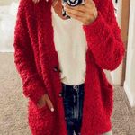 Red Sweater Cardigan, XL Photo 0